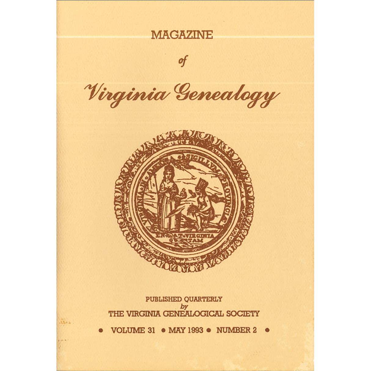 Magazine of Virginia Genealogy, Volume 31, Number 2, 1993