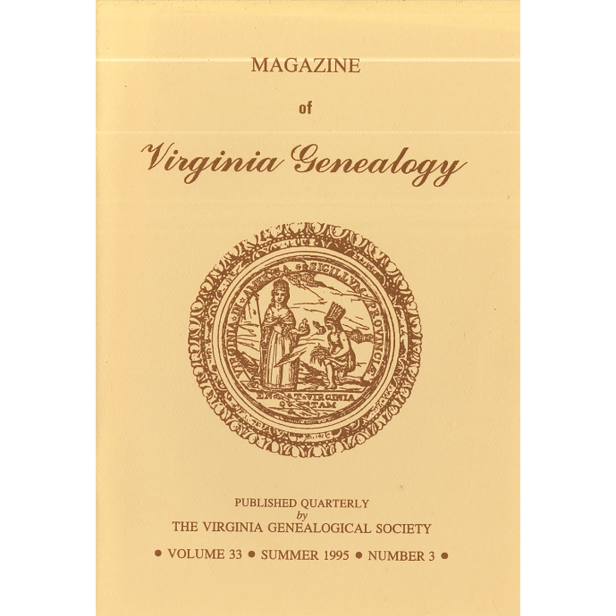 Magazine of Virginia Genealogy, Volume 33, Issue 3
