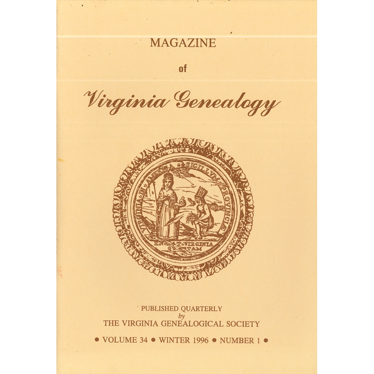 Magazine of Virginia Genealogy, Volume 34, Issue 1