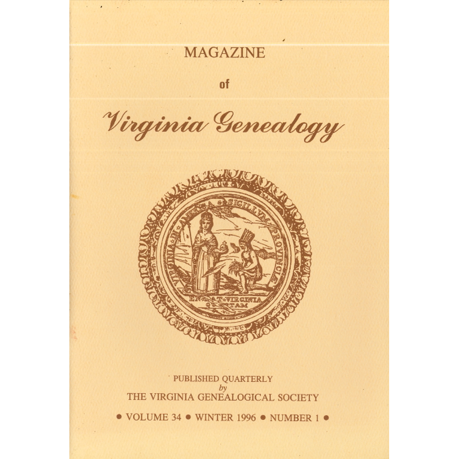 Magazine of Virginia Genealogy, Volume 34, Issue 1