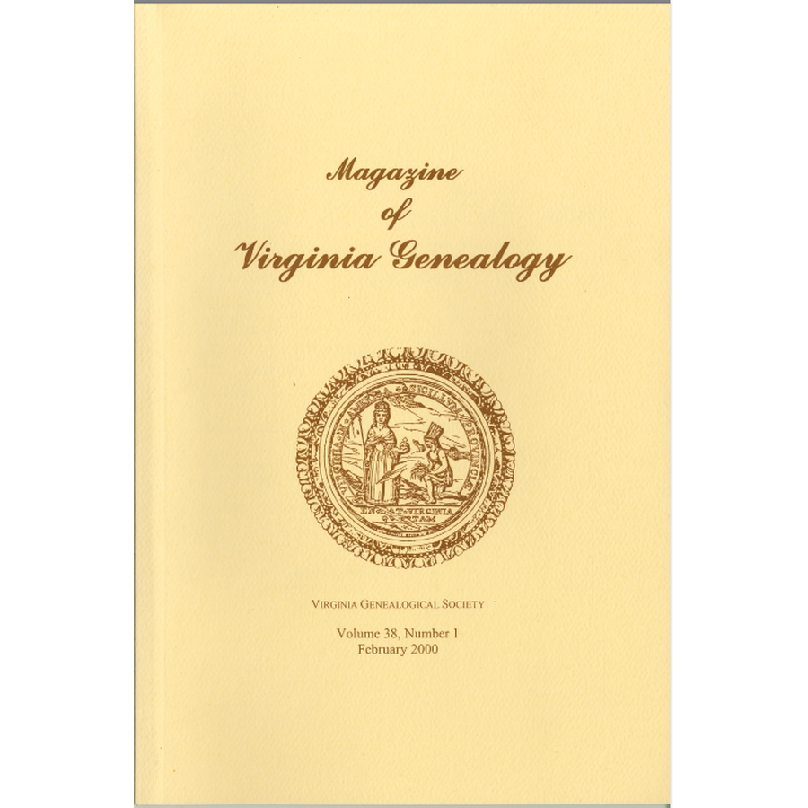 Magazine of Virginia Genealogy: Volume 38, no. 1