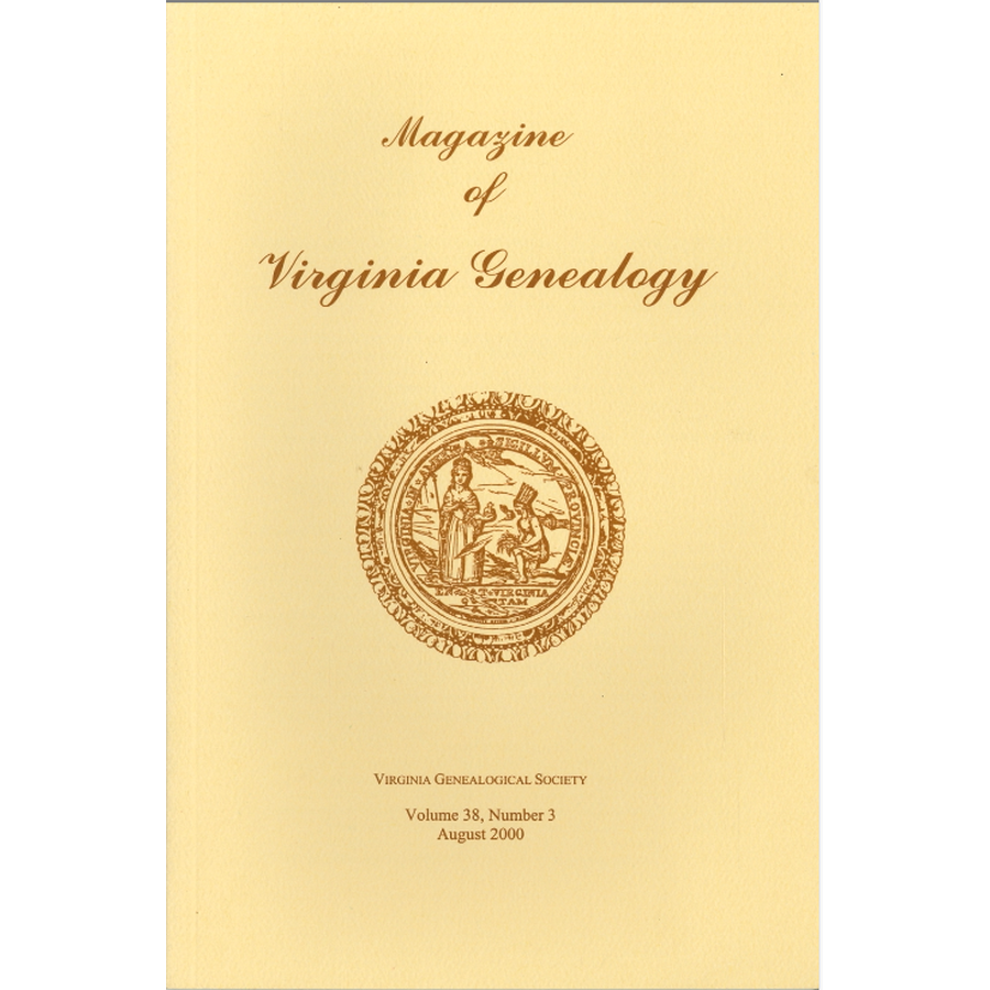 Magazine of Virginia Genealogy: Volume 38, no. 3