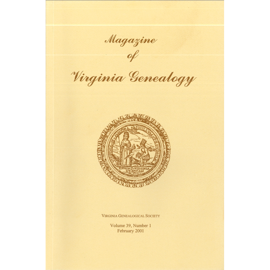Magazine of Virginia Genealogy, Volume 39, Issue 1