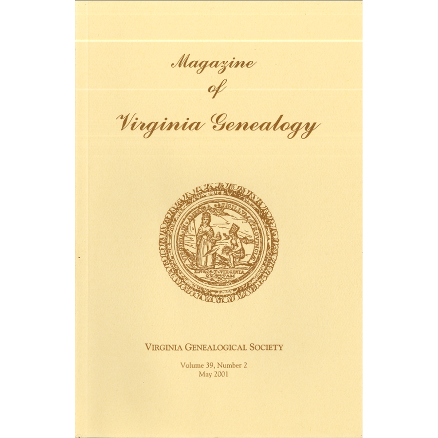 Magazine of Virginia Genealogy, Volume 39, Issue 2