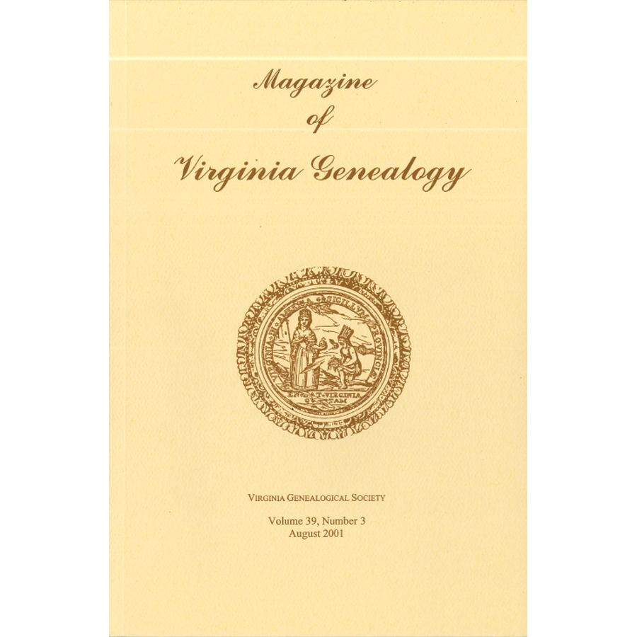 Magazine of Virginia Genealogy, Volume 39, Issue 3