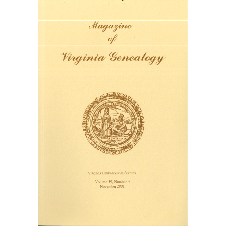 Magazine of Virginia Genealogy, Volume 39, Issue 4