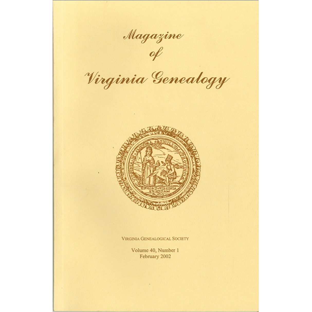 Magazine of Virginia Genealogy: Volume 40, no. 1