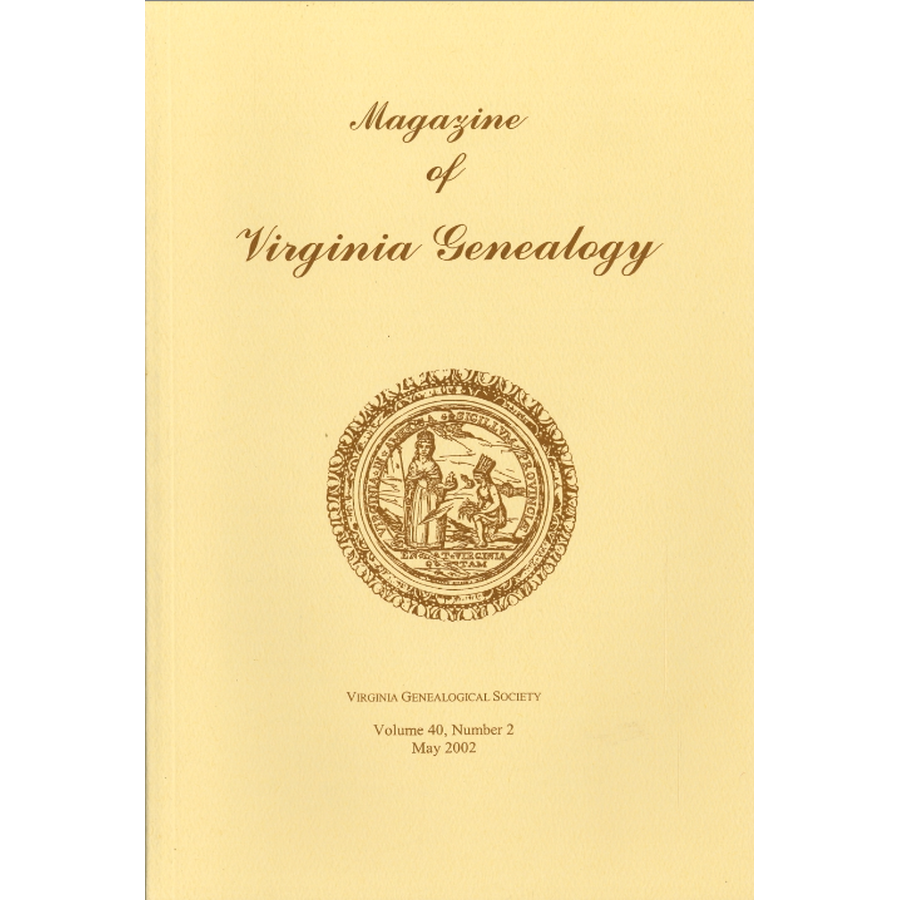 Magazine of Virginia Genealogy: Volume 40, no. 2