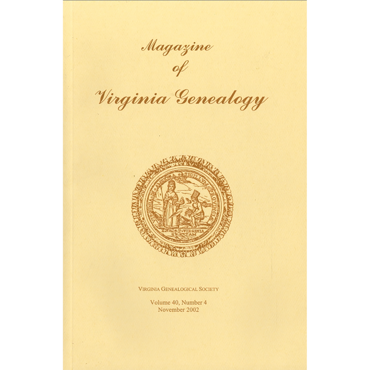Magazine of Virginia Genealogy: Volume 40, no. 4