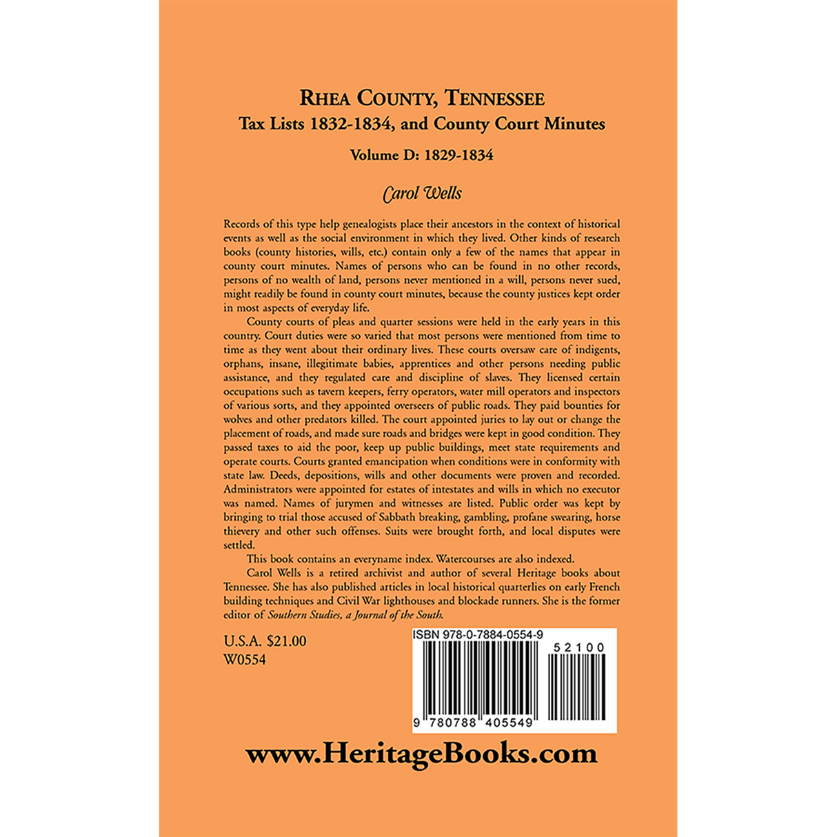Rhea County, Tennessee Tax Lists, 1832-1834 and County Court Minutes, Volume D, 1829-1834 back cover