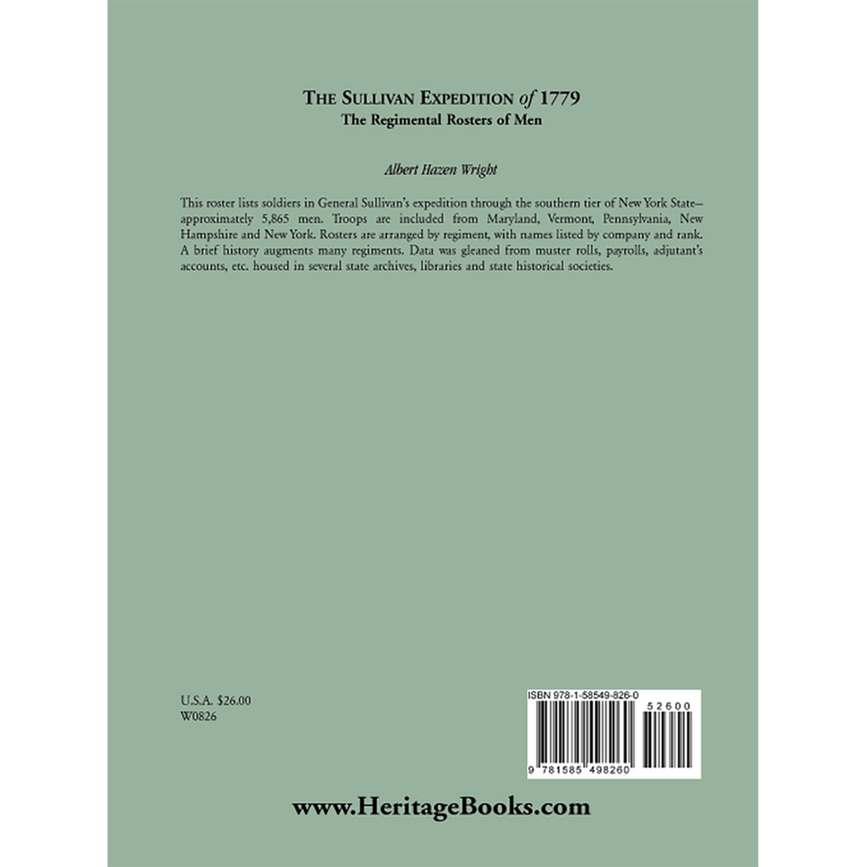 The Sullivan Expedition of 1779 back cover
