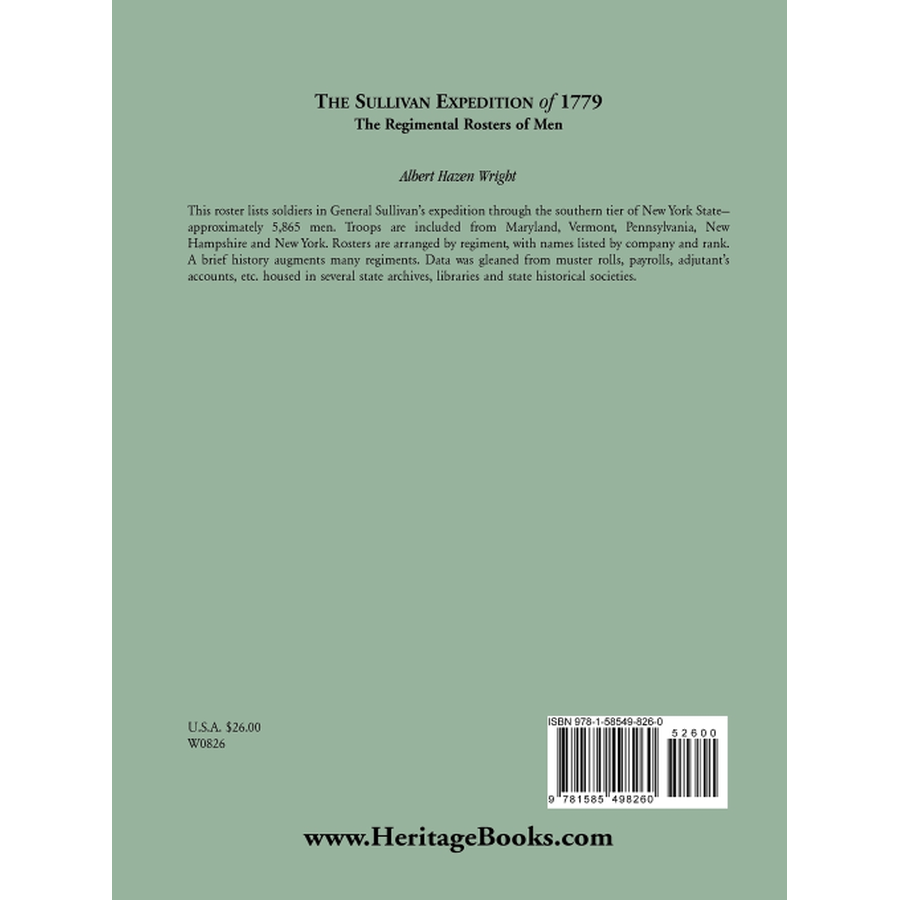 The Sullivan Expedition of 1779 back cover