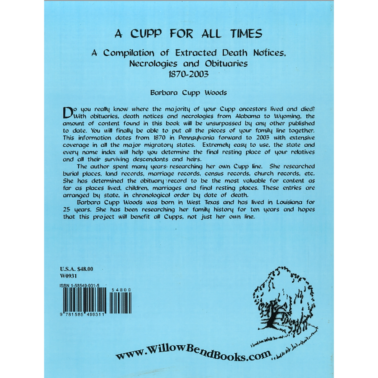 A Cupp for All Times back cover