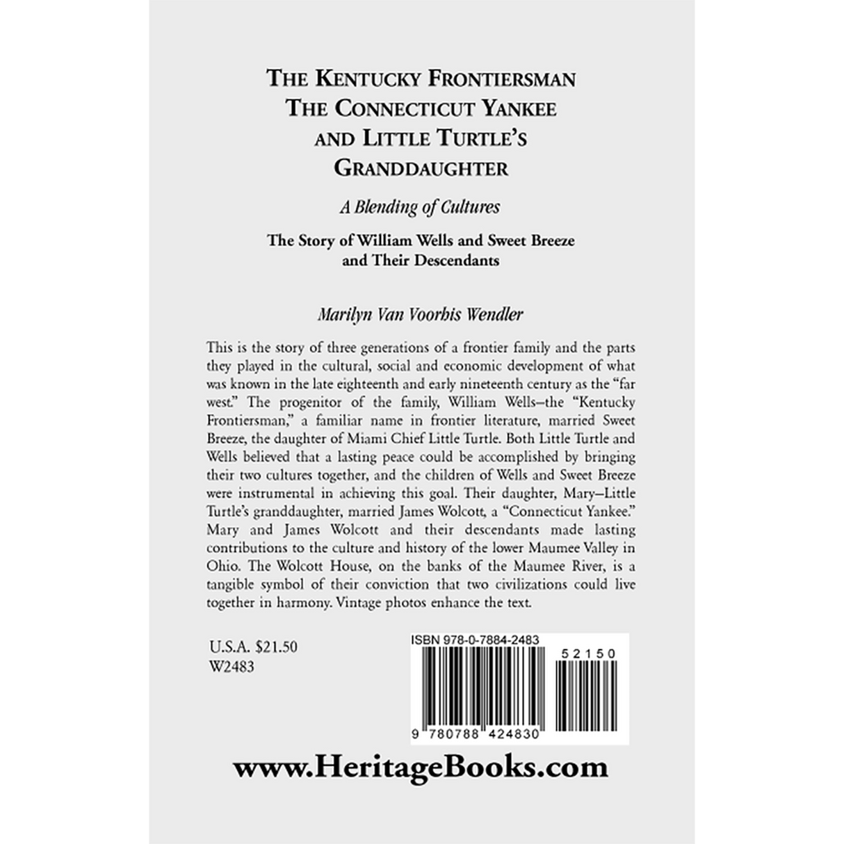 The Kentucky Frontiersman, The Connecticut Yankee, and Little Turtle's Granddaughter back cover