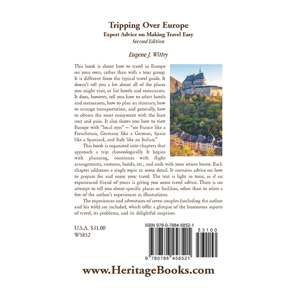Tripping Over Europe, 2nd Edition, Expert Advice on Making Travel Easy back cover