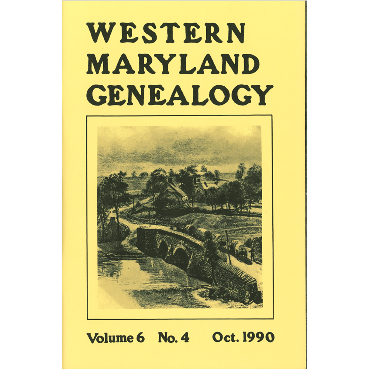 Western Maryland Genealogy, Volume 6, 1990 back cover