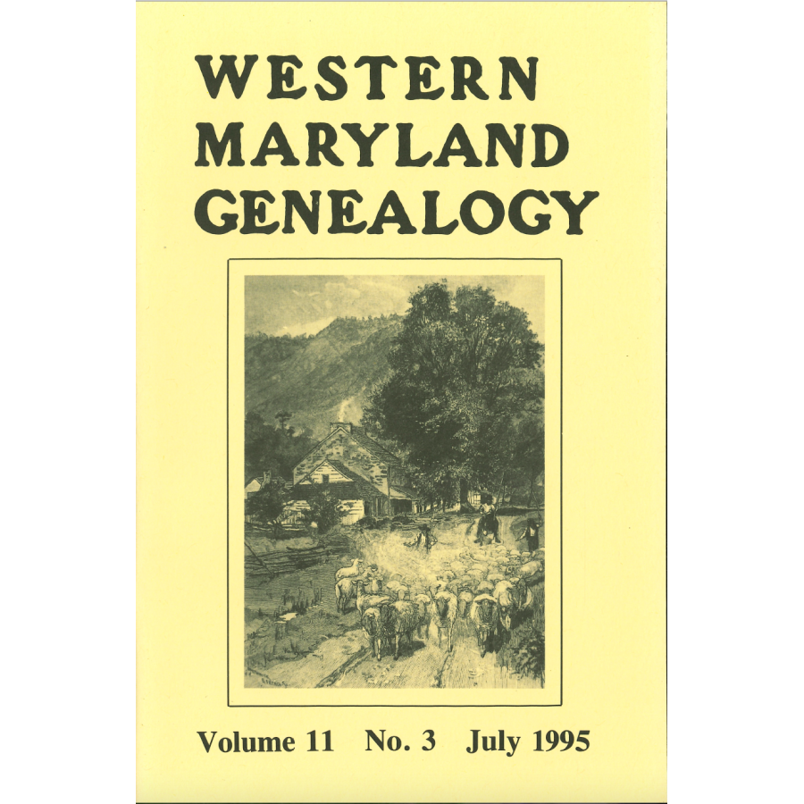 Western Maryland Genealogy, Volume 11, No. 3