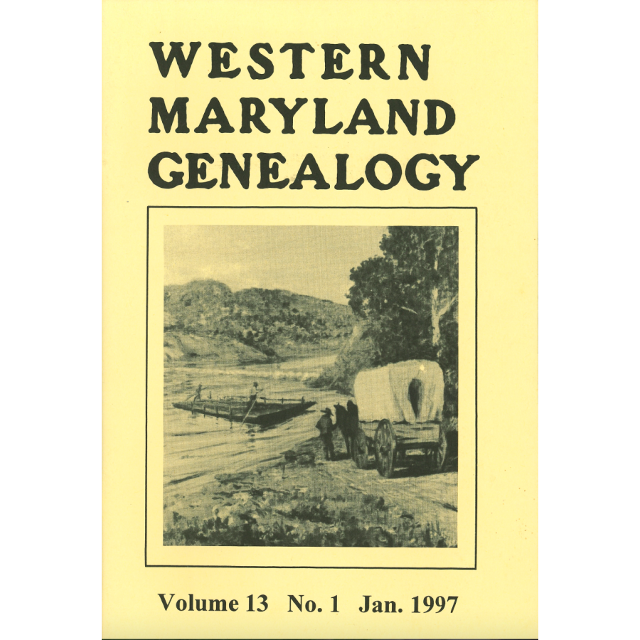 Western Maryland Genealogy, Volume 13, No. 1
