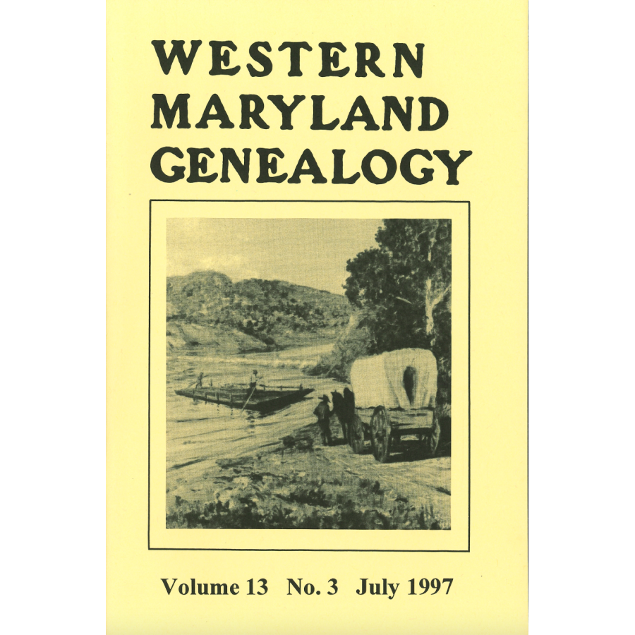 Western Maryland Genealogy, Volume 13, No. 3