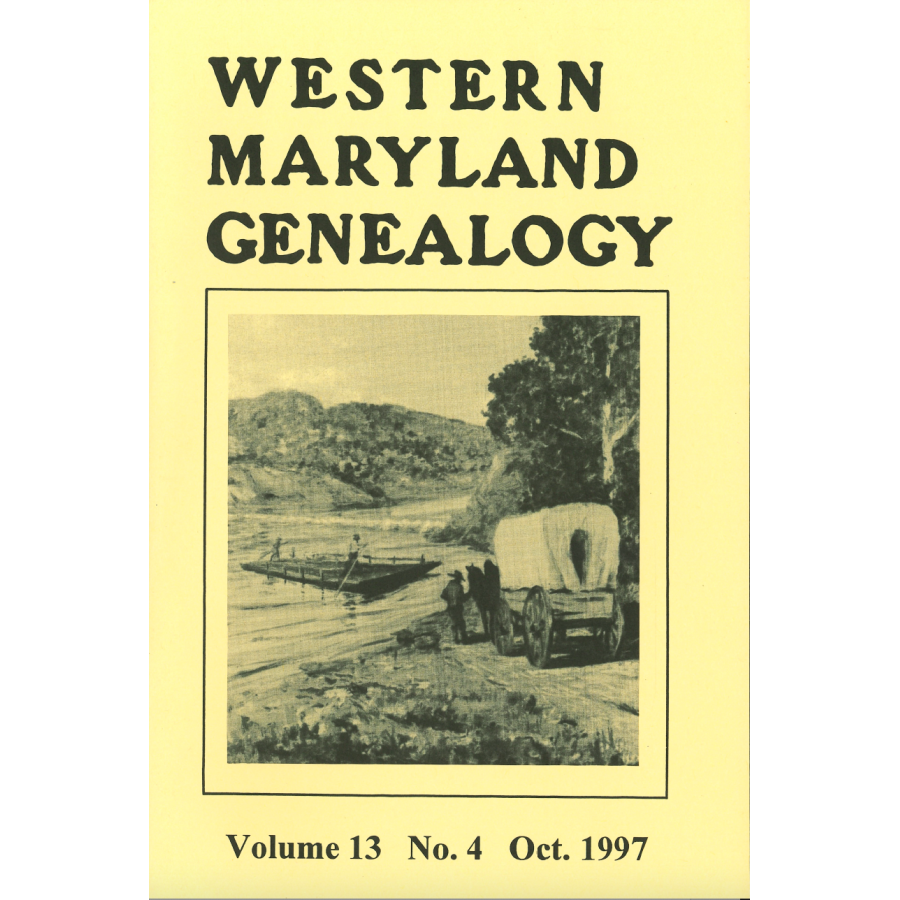 Western Maryland Genealogy, Volume 13, No. 4