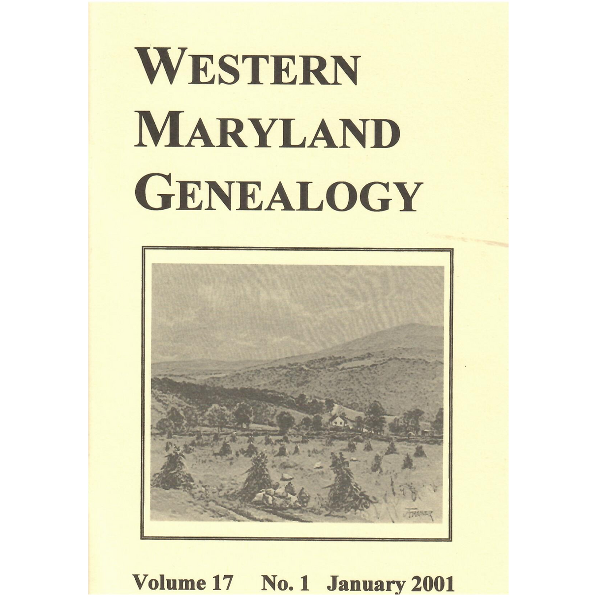 Western Maryland Genealogy, Volume 17, No. 1, 2001