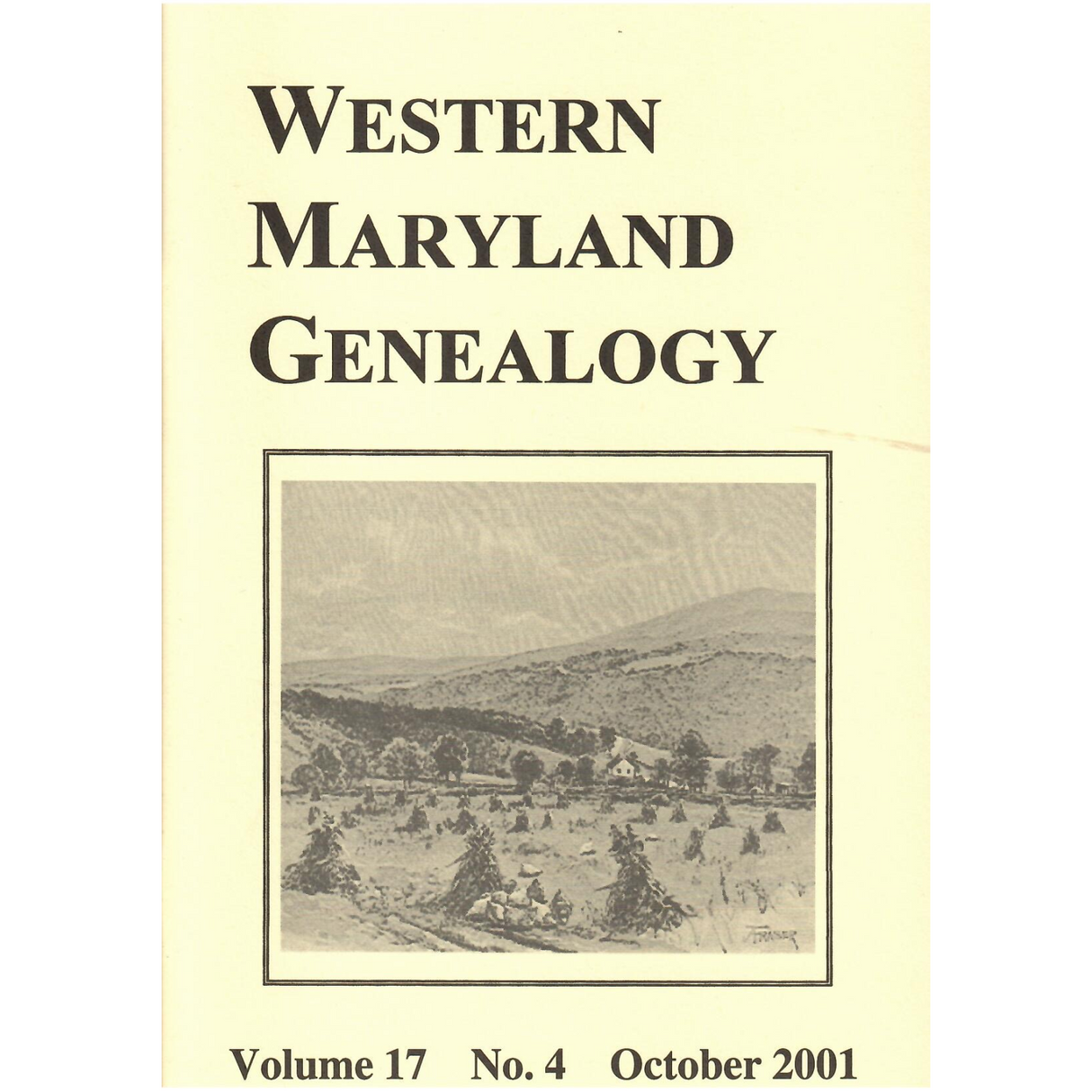 Western Maryland Genealogy, Volume 17, No. 4, 2001