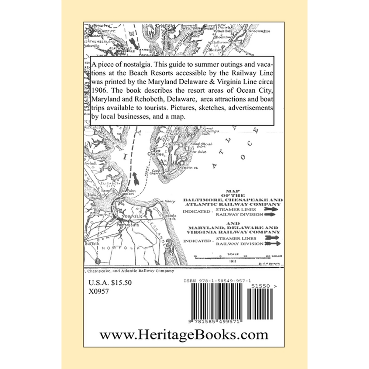 Baltimore, Chesapeake and Atlantic Railway Company back cover