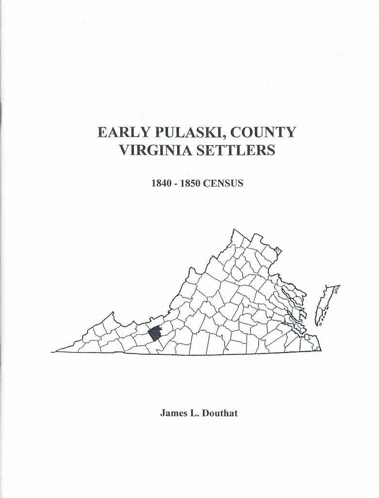 Early Pulaski County, Virginia Settlers
