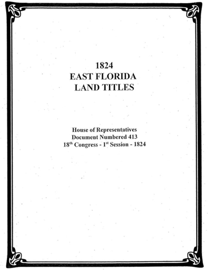 1824 East Florida Land Titles