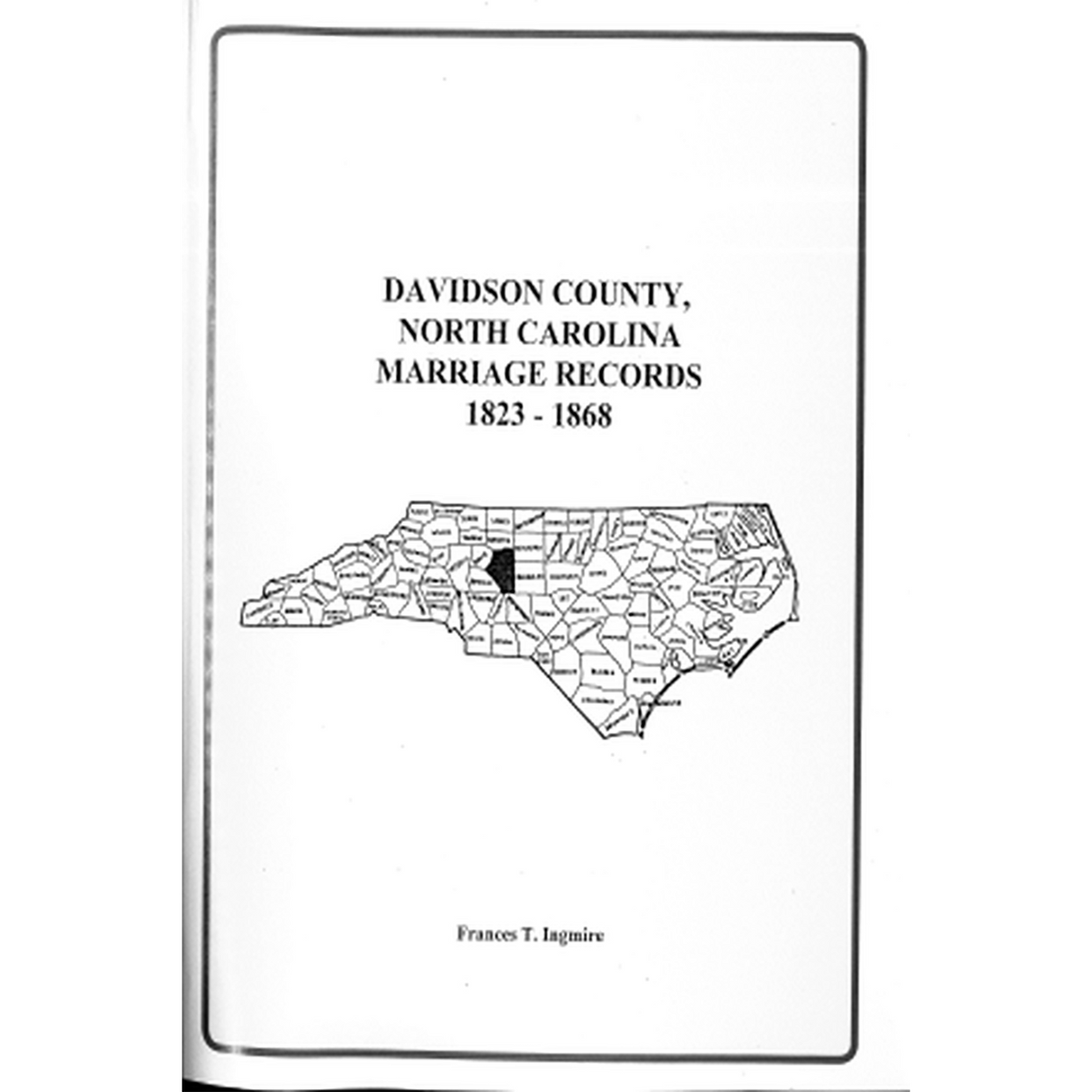 Davidson County, North Carolina Marriage Records, 1823-1868