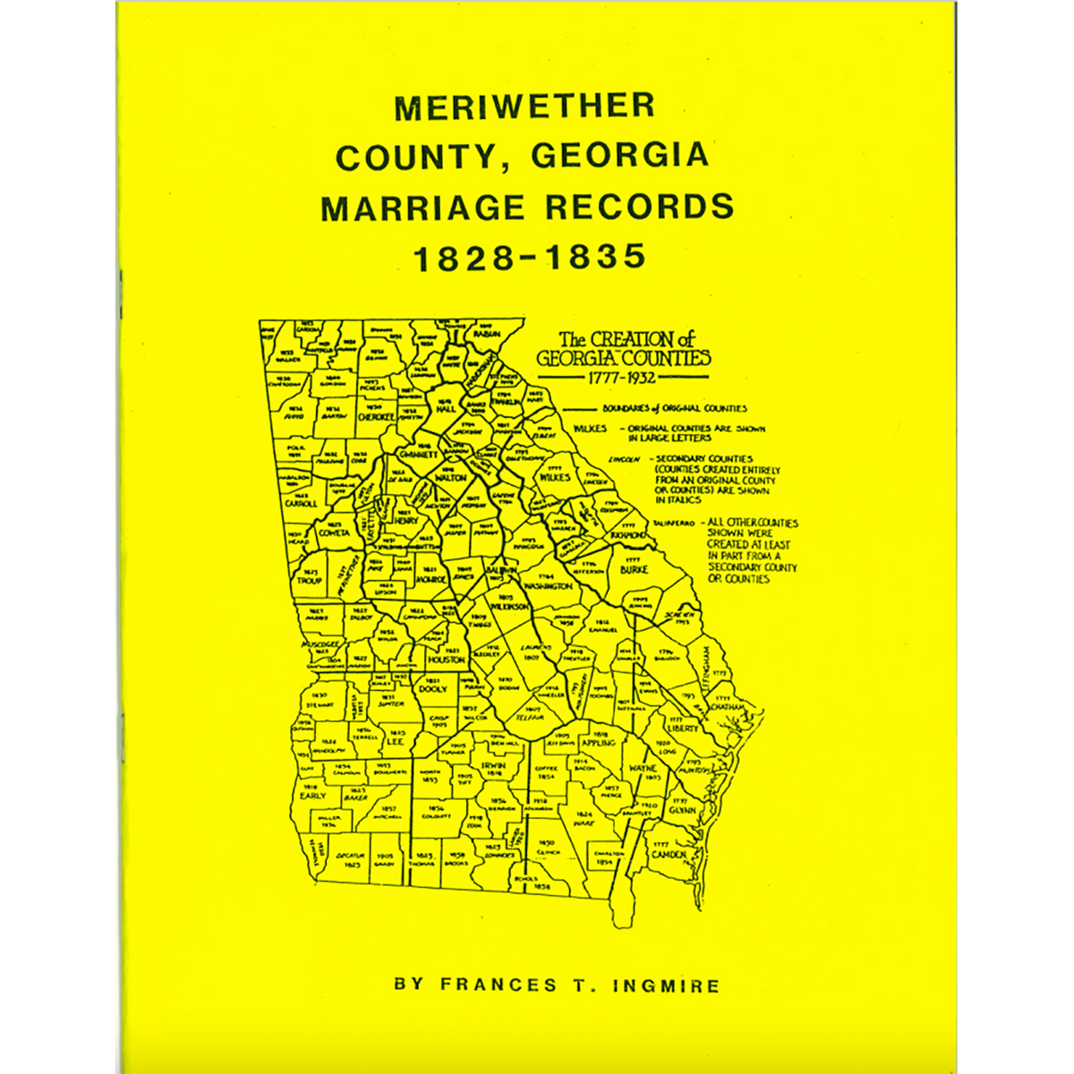 Meriwether County, Georgia Marriage Records, 1828-1835