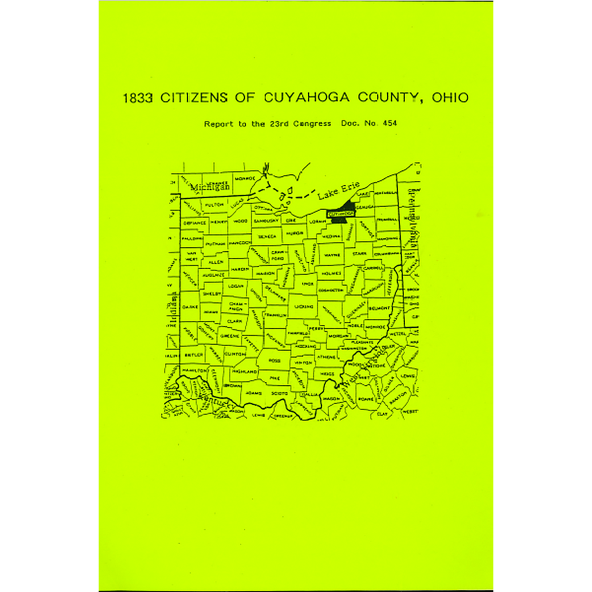 1833 Citizens of Cuyahoga County, Ohio