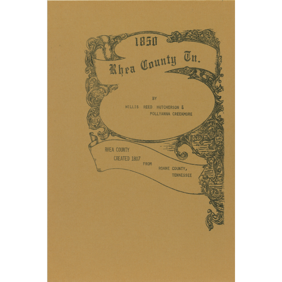 1850 Rhea County, Tennessee Census Records