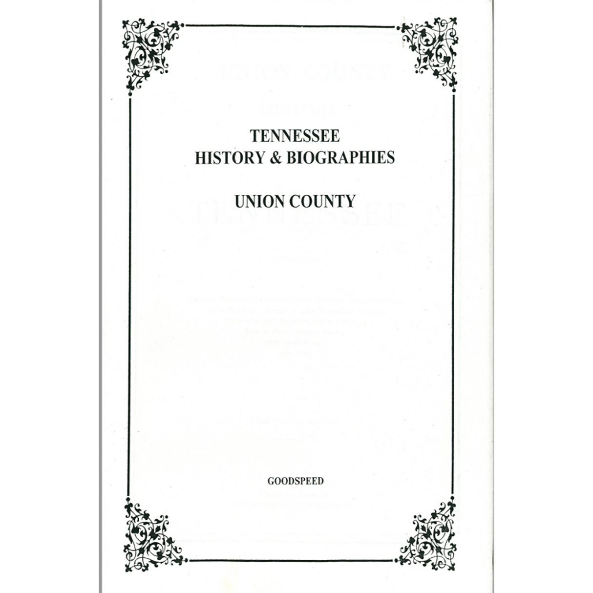 Union County, Tennessee History and Biographies