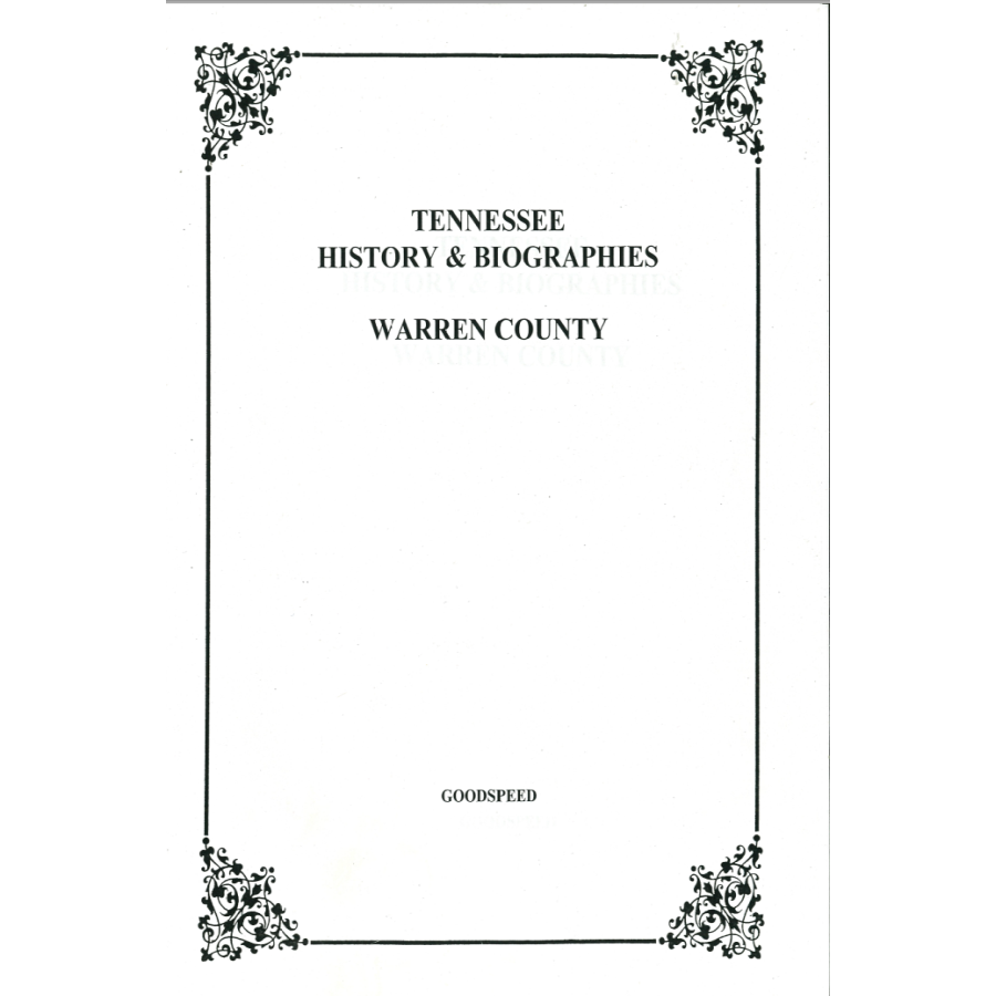 Warren County, Tennessee History and Biographies