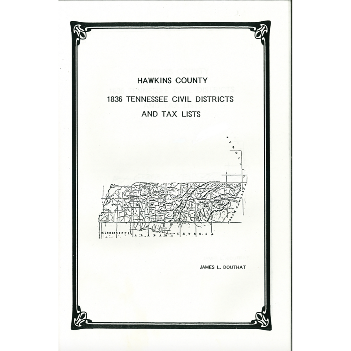 1836 Hawkins County, Tennessee Civil Districts and Tax Lists