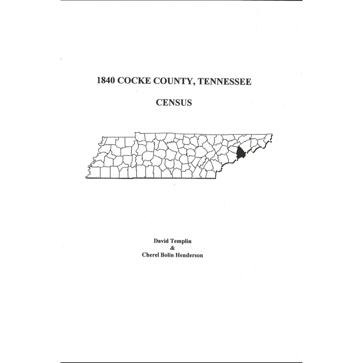 1850 Cocke County, Tennessee Census