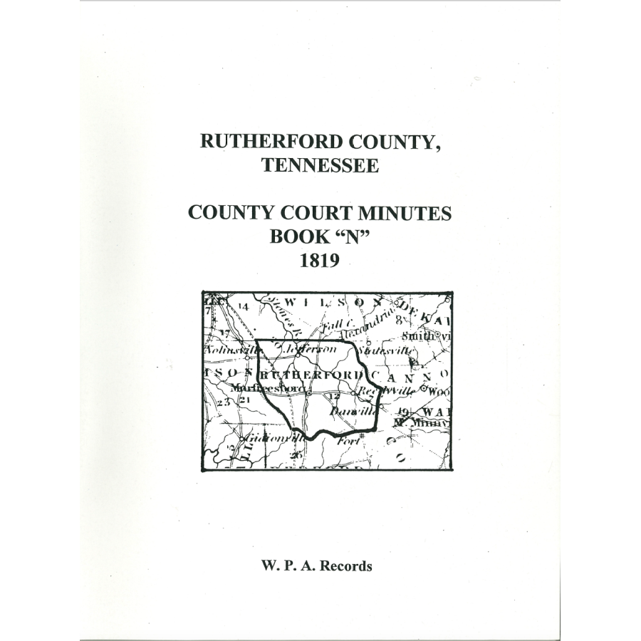 Rutherford County, Tennessee County Court Minutes, Book N, 1819