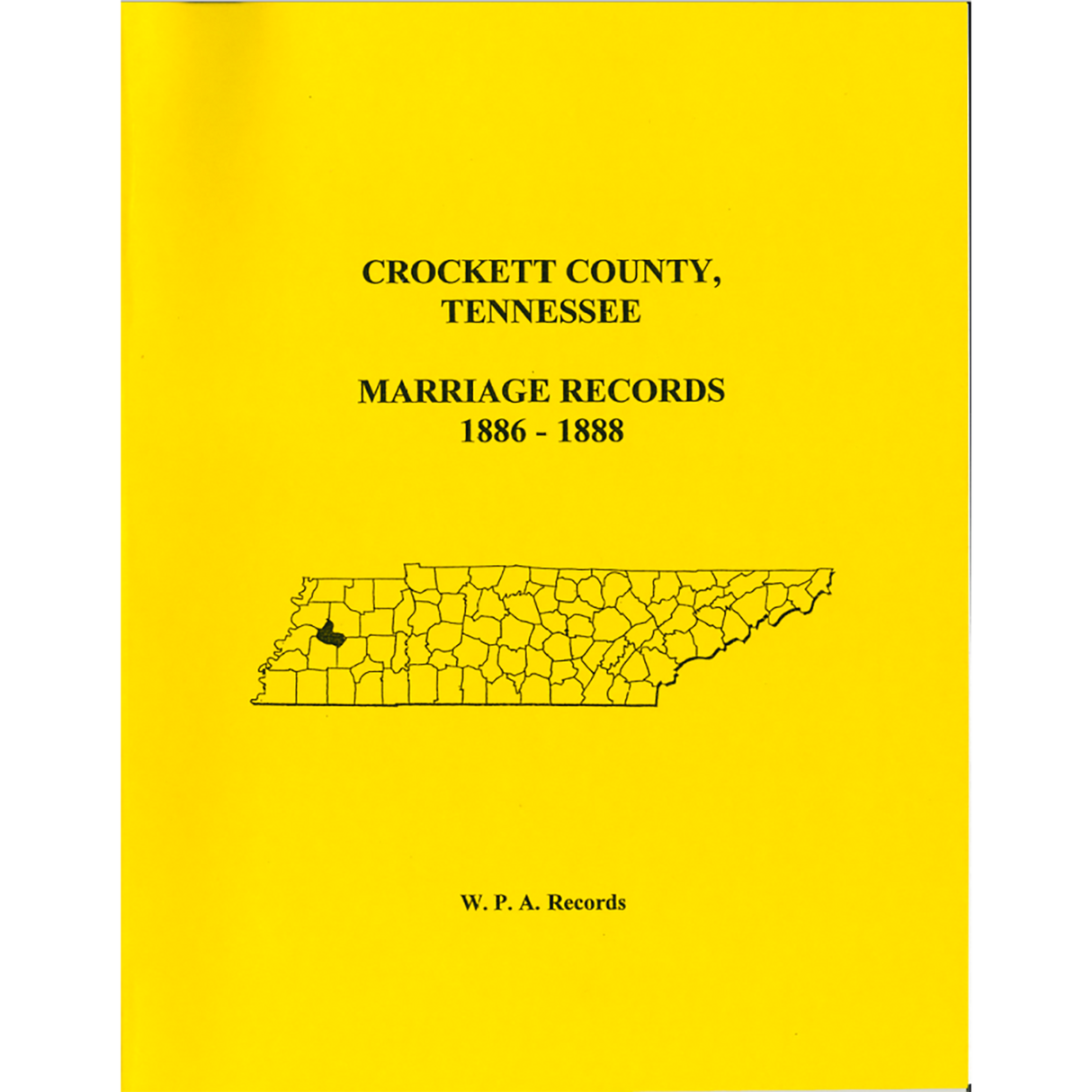 Crockett County, Tennessee Marriage Records, 1886-1888