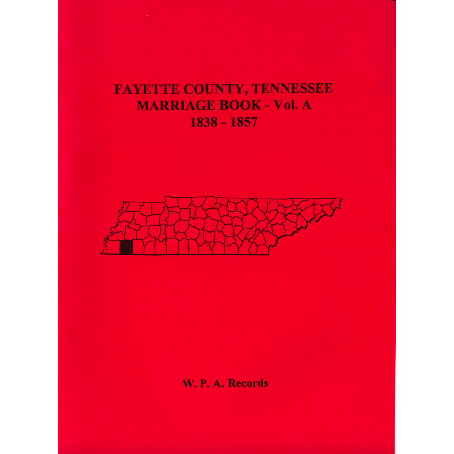 Fayette County, Tennessee Marriage Records, 1838-1857