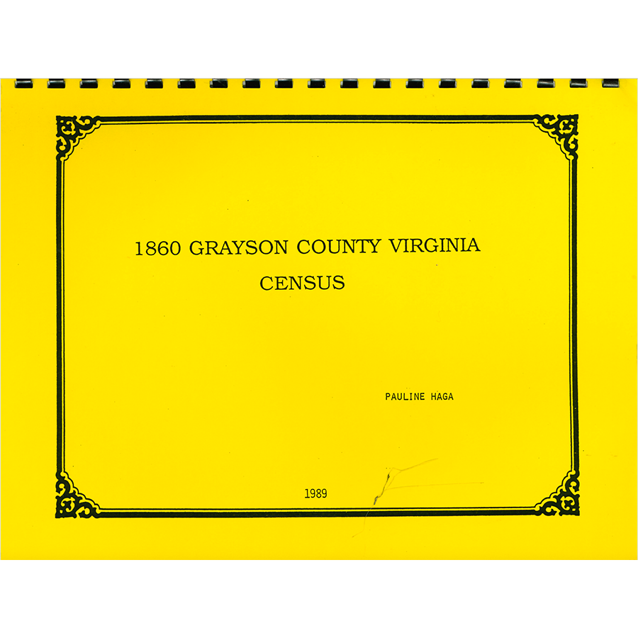 1860 Grayson County, Virginia Census