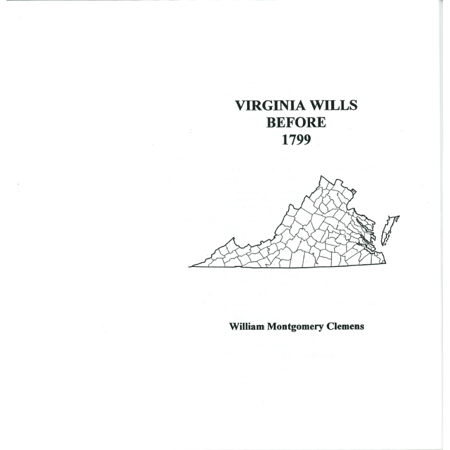 Virginia Wills Before 1799