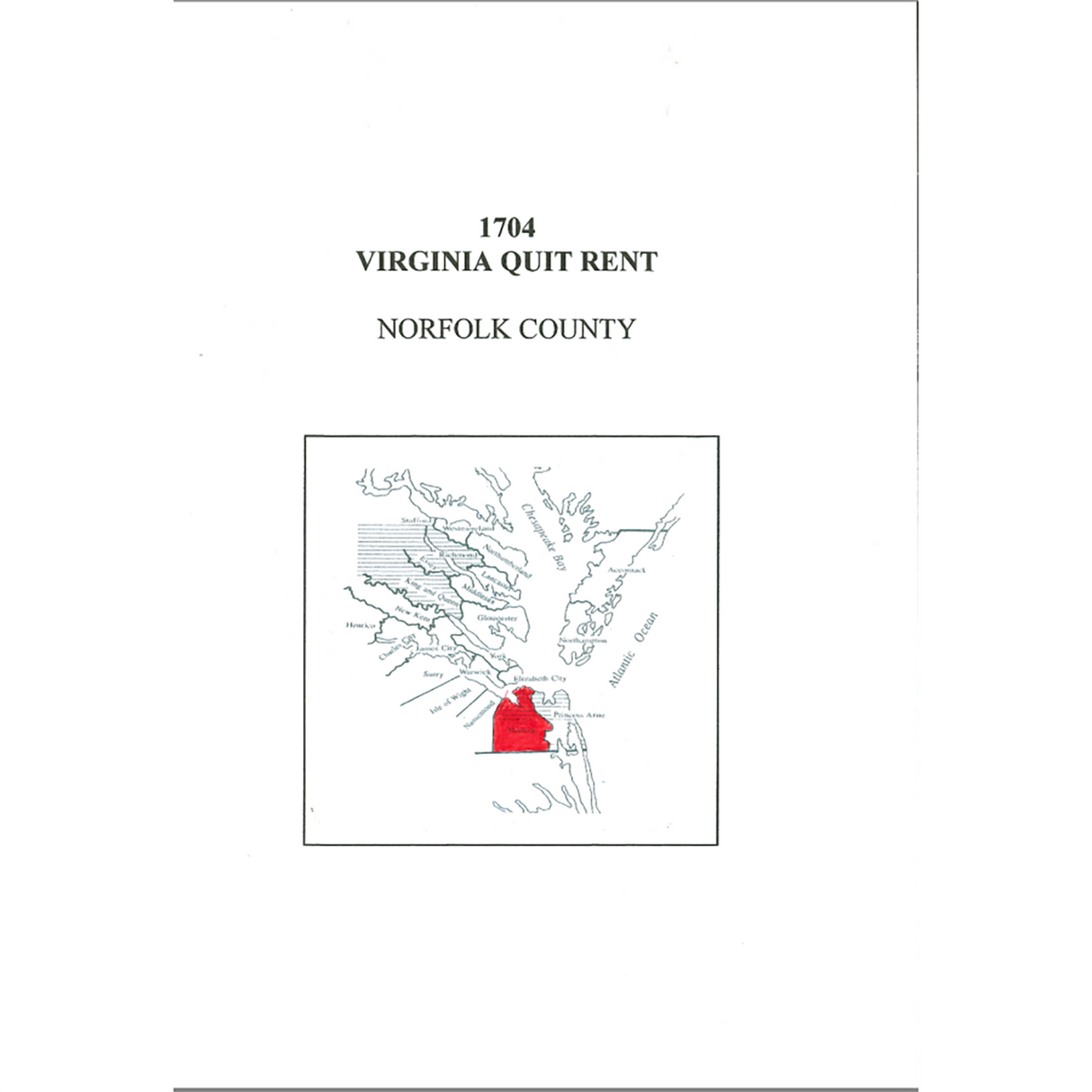 1704 Norfolk County, Virginia Quit Rents