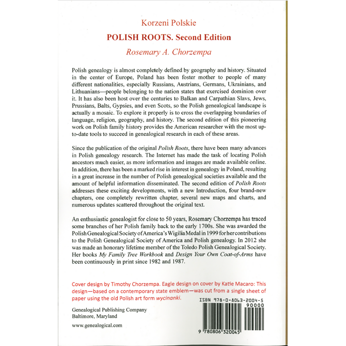 Korzenie Polskie Polish Roots. Second Edition back cover