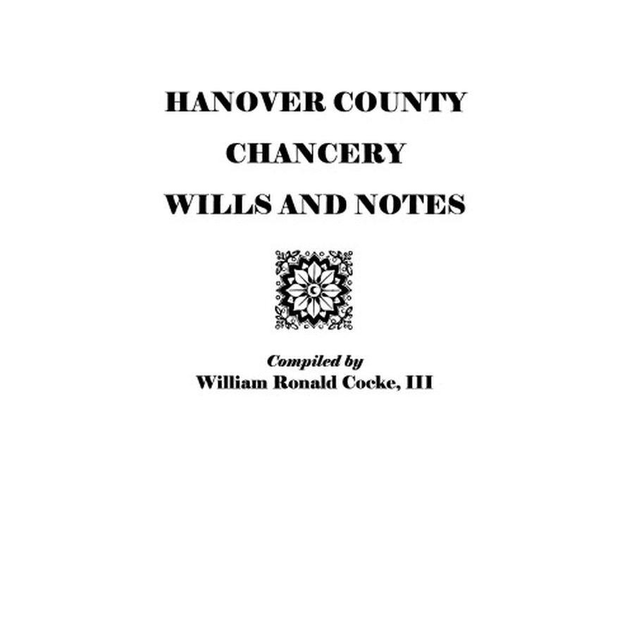 Hanover County Chancery Wills and Notes