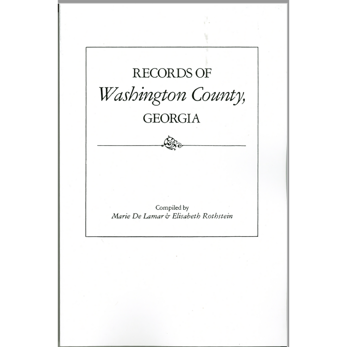 Records of Washington County, Georgia