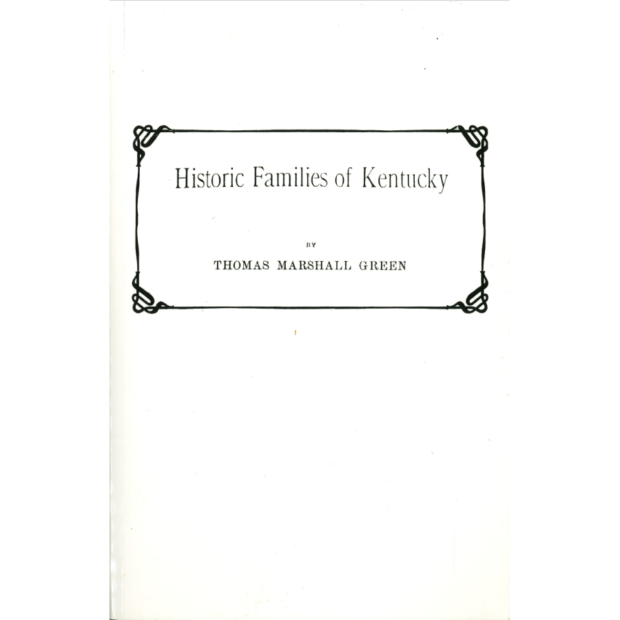 Historic Families of Kentucky