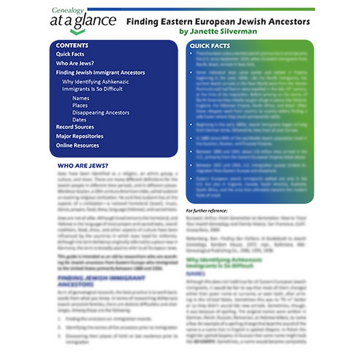 Genealogy at a Glance: Finding Eastern European Jewish Ancestors