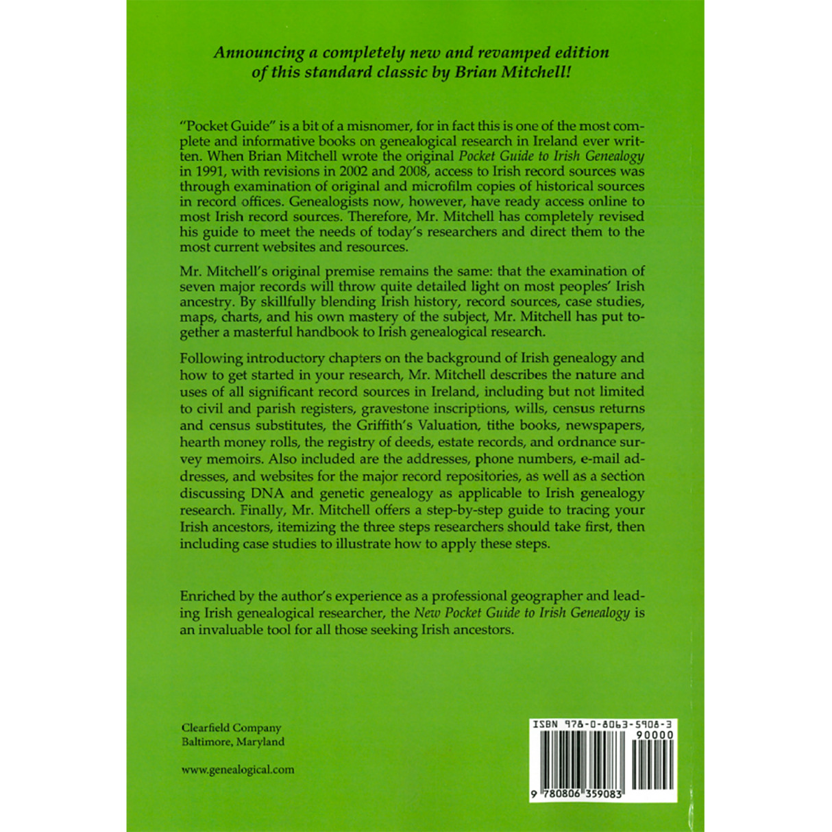 New Pocket Guide to Irish Genealogy back cover