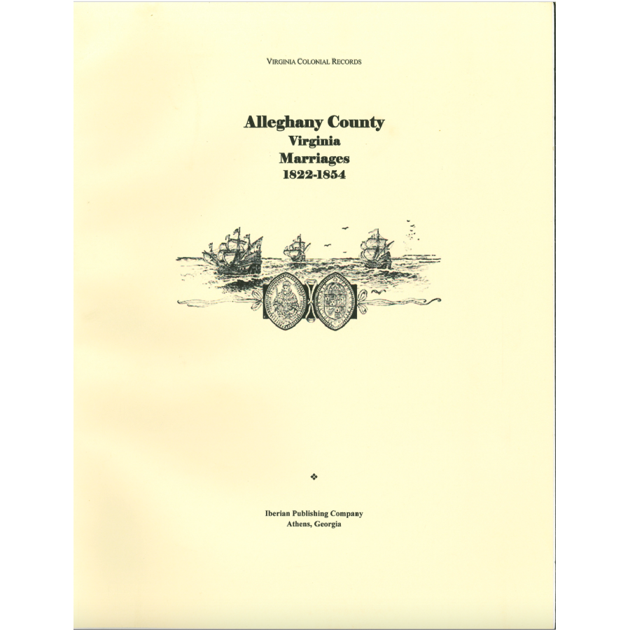Alleghany County, Virginia Marriages, 1822-1854